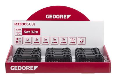 GEDORE RED Sada bitov 1/4" 32 diel DISPLAY 12ks R33009032 Gedore Red