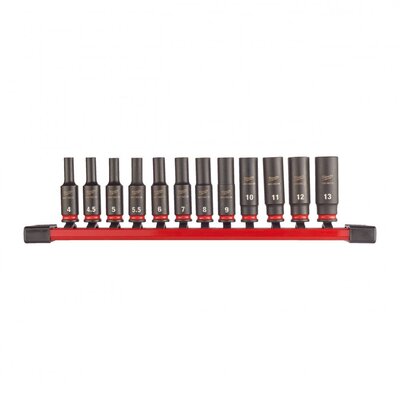 MILWAUKEE KULCS KÉSZLET SHOCKWAVE 1/4" HOSSZABB (12 DB) 4932480453