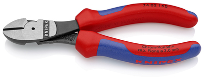 KNIPEX 74 02 160 SB Bočné cvikacie kliešte s veľkou pákovou silou s multi-komponentnými úchopmi čier
