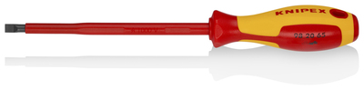KNIPEX 98 20 65 Skrutkovače pre drážkované skrutky izolovaná multi-komponentná rukoväť, VDE testovan