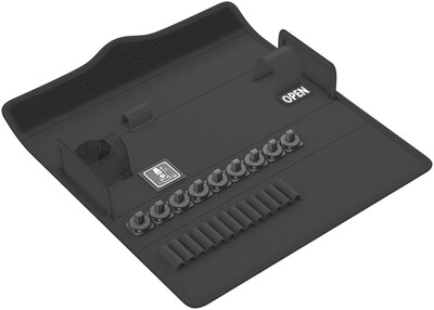 WERA 9472 Textilné puzdro Safe-Torque, až pre 23 dielov, prázdne, 240 x 47 x 148 mm