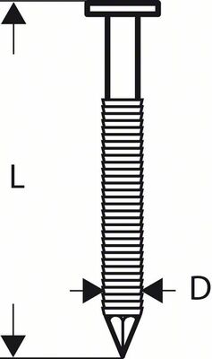 BOSCH Klinec - páskovaný, s okrúhlou hlavickou SN21RK 75RHG 2,8 mm, 75 mm, žiarovo pozinkované, ryhované