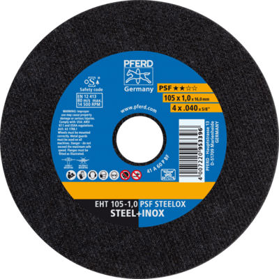 PFERD TOOLS Rezné kotúče EHT 105-1,0 PSF STEELOX/16,0