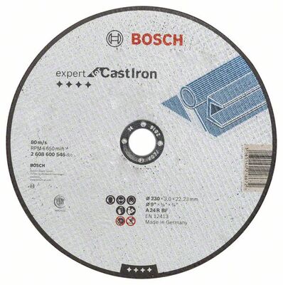 BOSCH Egyenes vágókorong Expert öntöttvas AS 24 R-hez, 230 mm, 3,0 mm