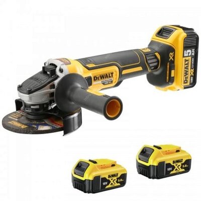 DeWALT DCG405P3 - Bezuhlíková akumulátorová uhlová brúska 18V 125mm