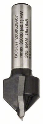 BOSCH Frézy na drážky tvaru V 8 mm, D1 16 mm, L 16 mm, G 45 mm, 90°