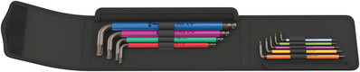 WERA 950/9 Hex-Plus Multicolour Imperial 1 Sada úhlových kľúčov, palcová, BlackLaser, 9-dielna