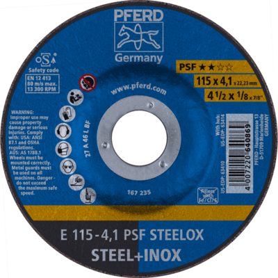 PFERD TOOLS Brúsky E 115-4,1 PSF STEELOX