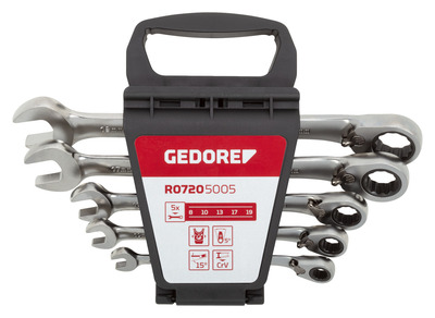 GEDORE RED Sada kľúčov očkoplochých 5 diel račňových R07205005 Gedore Red