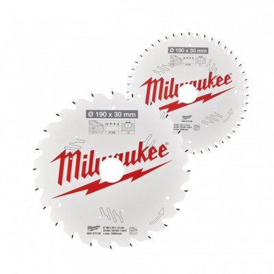 MILWAUKEE FŰFŰRÉSZEK 190 X 30 X 1,6/2,1 MM 24Z/48Z ATB (2 DB) 4932479574