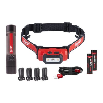 MILWAUKEE L4 FMHLLED-302 Fej- és kézi lámpa integrált USB töltéssel 4933492105