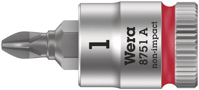 WERA 8751 A Phillips Zyklop zástrčný nástavec, upínacia časť 1/4", PH 1 x 28 mm