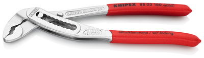 KNIPEX 88 03 180 Alligator® Kliešte na vodné čerpadlá s protišmykovým plastovým povrchom pochrómovan
