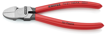 KNIPEX 72 01 160 KA Bočné cvikacie kliešte na plast okrúhla hlava poplastované 160 mm