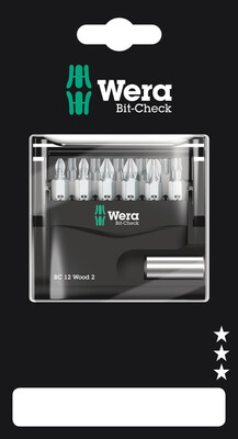 WERA Bit-Check 12 Wood 2 SB, 12-dielny