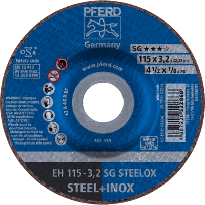PFERD TOOLS Rezné kotúče EH 115-3,2 SG STEELOX