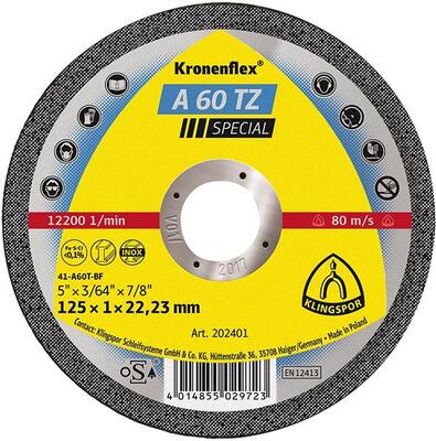 KLINGSPOR Kotúč rezný 125 x 1mm rovný A60TZ Klingspor
