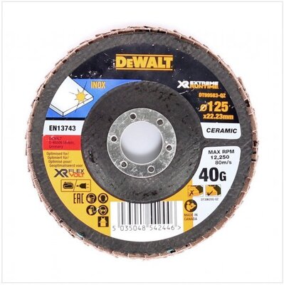 DeWALT DT99583 - Brúsny lamelový kotúč XR RUNTIME FLEXVOLT CERAMIC, ø 125 mm, hrubosť 40