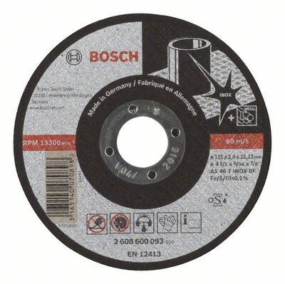 BOSCH Rovný rezací kotúc Expert for Inox AS 46 T INOX BF, 115 mm, 2,0 mm