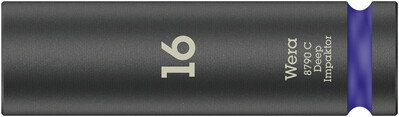WERA 8790 C Impaktor Deep nástrčná hlavica s pripojovacím rozmerom 1/2", 16 x 83 mm