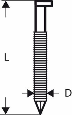 BOSCH Hrebík - páskovaný, s hlavickou ve tvaru písmene D SN34DK 100R 3,1 mm, 100 mm, lesklé