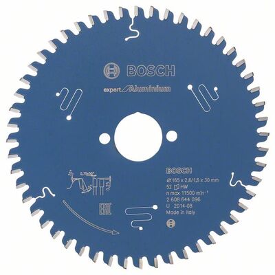 BOSCH 2608644096 - Pílový kotúc Expert for Aluminium 165 x 30 x 2,6 mm, 52