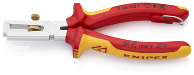 KNIPEX 11 06 160 T BK Odizolovací nástroj s otváracou pružinou, univerzálne izolované s multi-kompon
