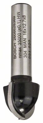 BOSCH Žlábkovací frézy 8 mm, R1 8 mm, D 16 mm, L 12,4 mm, G 45 mm