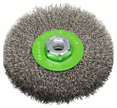 BOSCH Kotoucová kartác, nerezavející 115 mm, 0,3 mm, M14