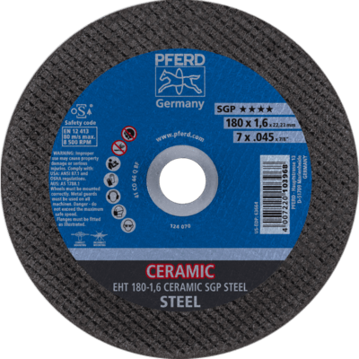 PFERD TOOLS Rezné kotúče EHT 180-1,6 CERAMIC SGP OCEĽ
