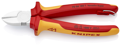 KNIPEX 70 06 180 T Bočné cvikacie kliešte izolované s multi-komponentnými úchopmi, VDE testované s i