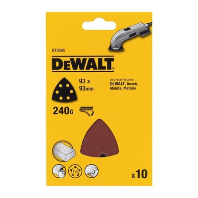 DeWALT DT3095 - CSISZOLÓPAPÍR DELTA CSISZOLÓHOZ 93*93 P240, 10 db