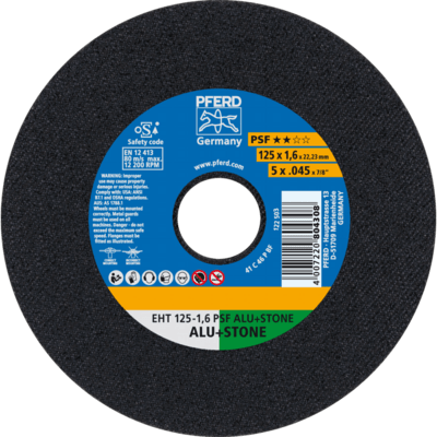 PFERD TOOLS Rezné kotúče EHT 125-1,6 PSF ALU+STONE