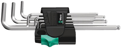 WERA 950/7 Hex-Plus 1 Sada úhlových kľúčov, metrická, chrómovaná, 7-dielna