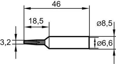 KURTZ ERSA Hrot spájkovací 3,2mm ERSADUR typ 832 ERSA