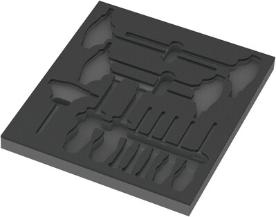WERA 9813 Hex skrutkovače v penovej vložke, set 1, bez náradia, 344 x 30 x 392 mm