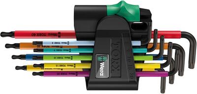 WERA Sada kľúčov torx 9 diel 967/9 torx TB0 Multicolour 1 SB BlackLaser Wera
