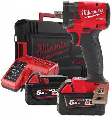 MILWAUKEE M18 FIW2P12-502X Aku rázový uťahovák 2x5,0 Ah, HD Kufor 4933478447