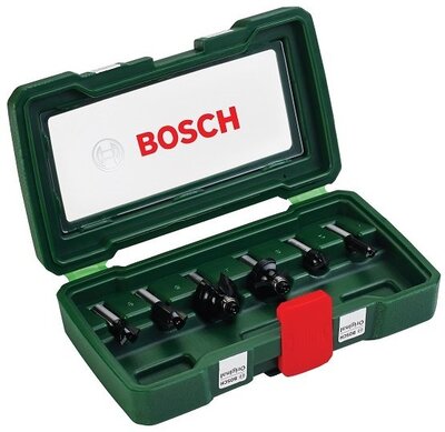 BOSCH 6-dielna súprava TC fréz (8 mm stopka) - 2 607 019 463