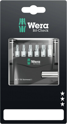 WERA Bit-Check 7 TX Universal 1 SB, 7-dielny
