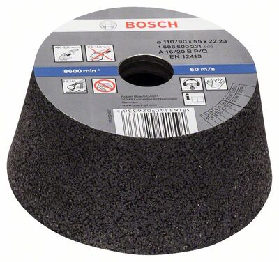 BOSCH Kúpos csiszolótárcsa - fémekhez/öntöttvashoz 90 mm, 110 mm, 55 mm, 16