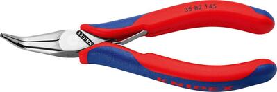 KNIPEX Kliešte guľaté 145mm pre elektroniku zahnuté / 3582145 Knipex