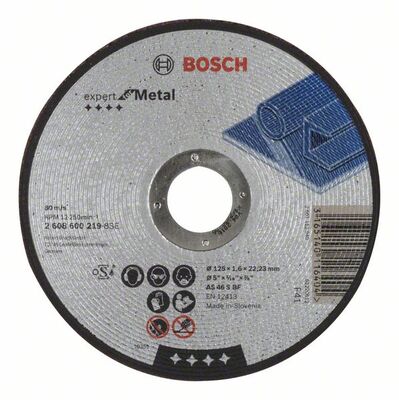 BOSCH Rovný rezací kotúc Expert for Metal AS 46 S BF, 125 mm, 1,6 mm