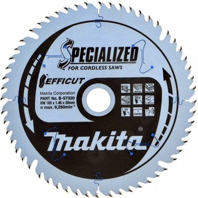 MAKITA B-57336 - Fűrészlap 165 x 20 x 1,45 56z Efficut