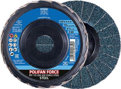 PFERD Lamelový kotúč FORCE SGP STEEL 115 mm Z 60 koní