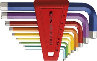PB SWISS TOOLS Kľúč imbusový 10mm DIN911 Rainbow typ PB 210 PB Swiss Tools