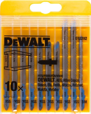 DeWALT FÉM FŰRÉSZKÉSZLET 10 MŰHELY DT2292