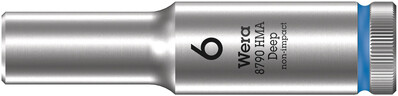 WERA 8790 HMA Deep Nástrčná hlavice, upínací časť 1/4", 6 x 50 mm