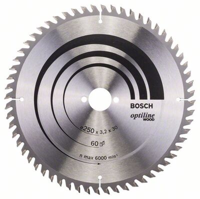 BOSCH Pílový kotúc Optiline Wood 250 x 30 x 3,2 mm, 60