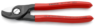 KNIPEX 95 11 165 SB Nožnice na káble poplastované leštené 165 mm